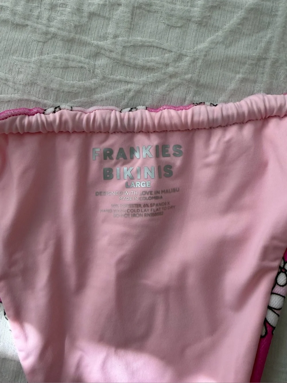 NWOT Frankie's Bikinis Tia Terry Daisy String Bikini Bottom